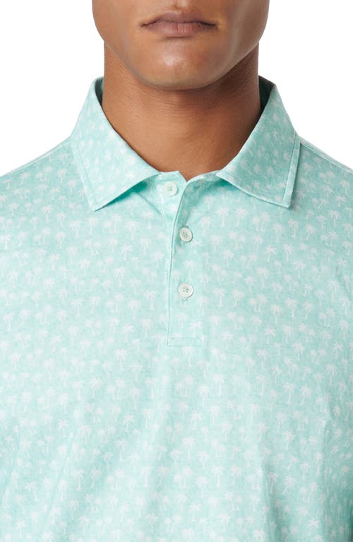 Shop Bugatchi Victor Ooohcotton® Palm Print Polo In Mint