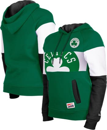 Boston Celtics WEAR by Erin Andrews Women's Color-Block Pullover Sweater -  White/Kelly Green