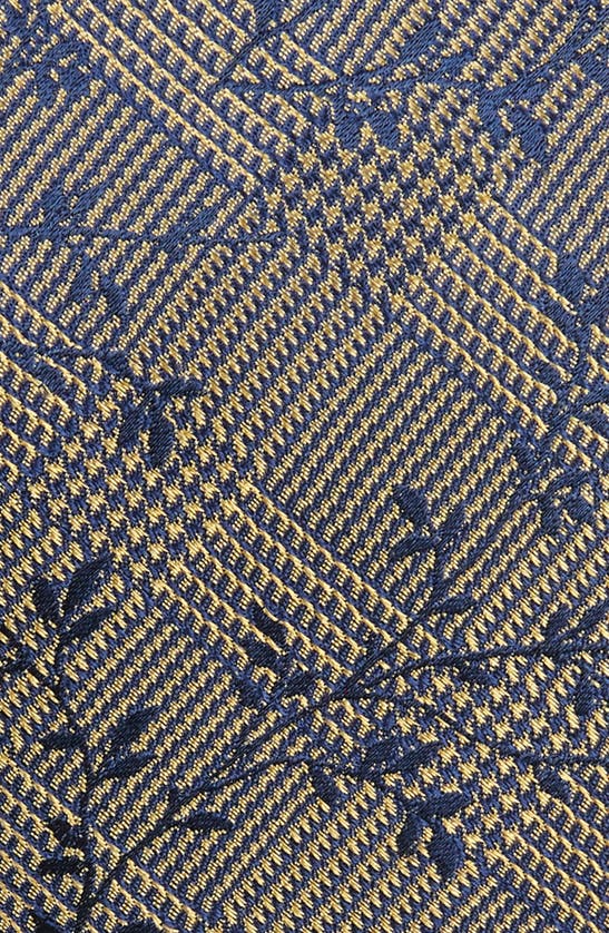 Wrk Glen Plaid Silk Tie In Gold