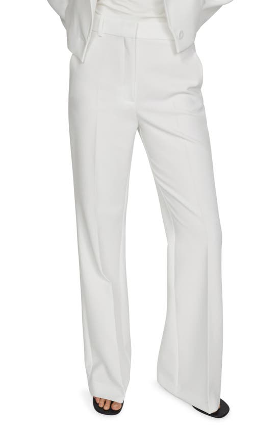 Shop Mango Monaco Straight Leg Pants In White