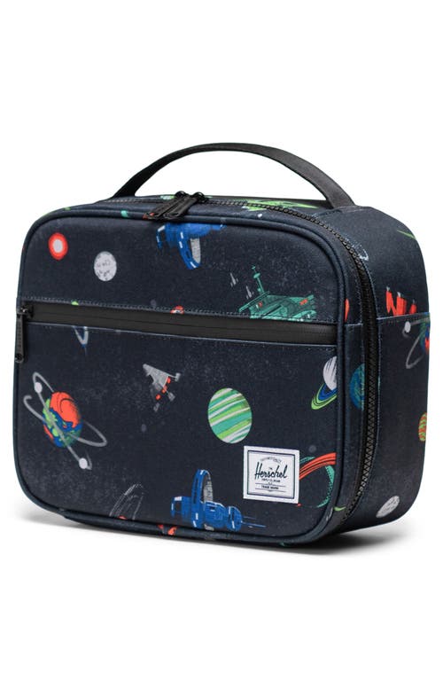 Herschel Supply Co . Kids' Pop Quiz Recycled Polyester Lunchbox In Space Adventure