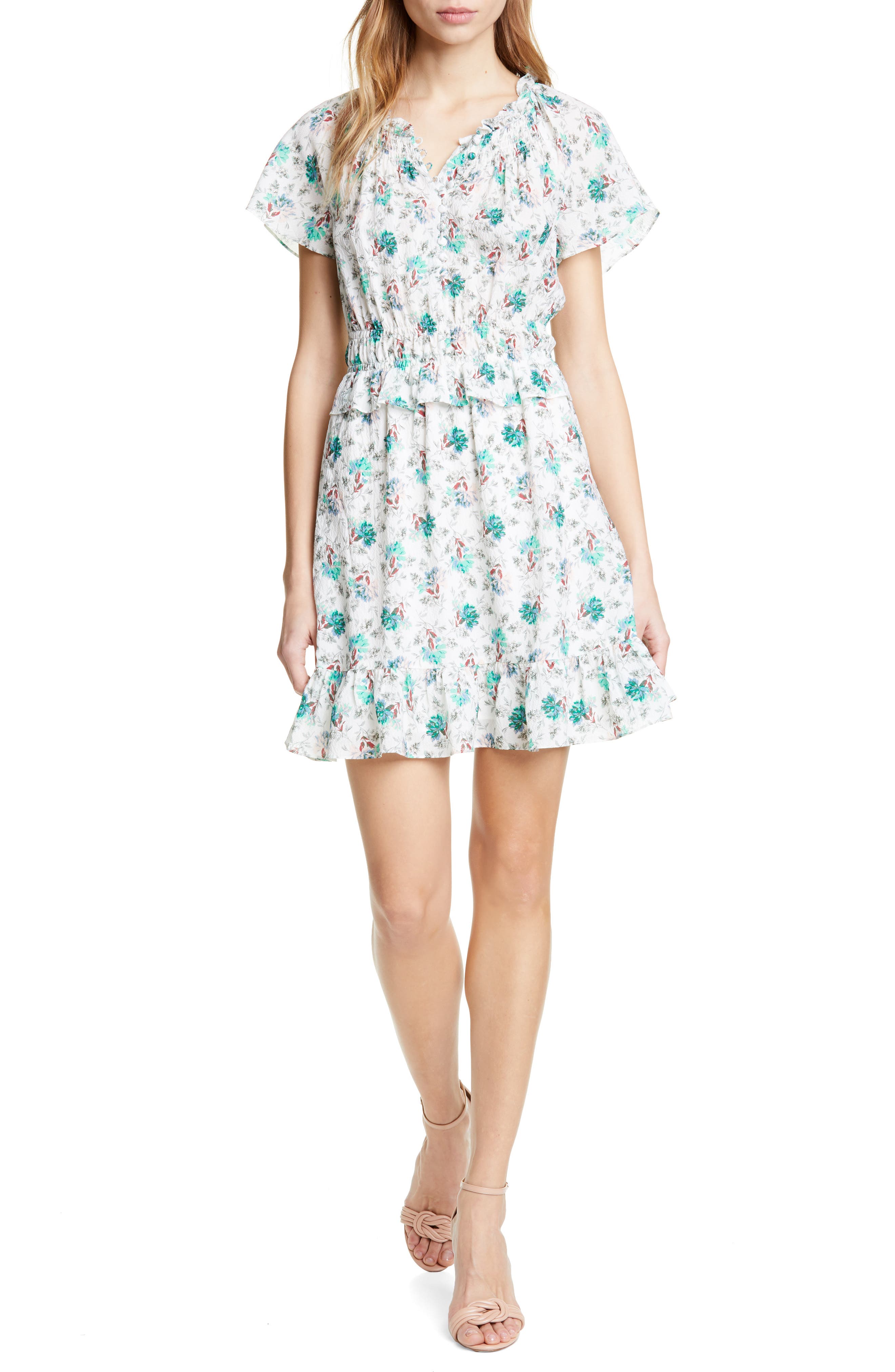 carnation silk dress