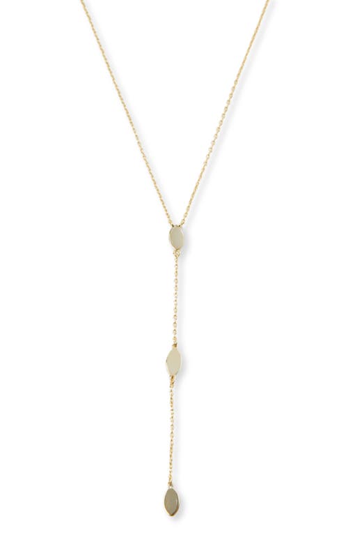 Organic-Shape Y-Necklace in Gold