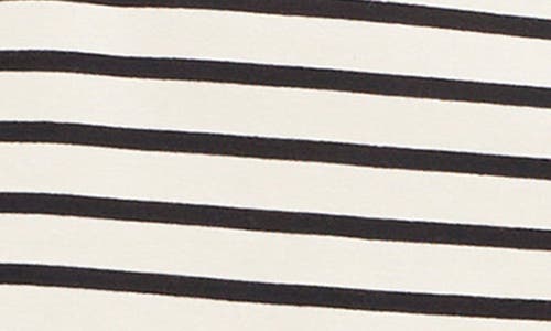 English Factory Stripe Lace-up Shift Dress In White/black Stripe