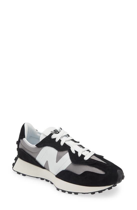 New Balance 327 Sneaker In Black/ Grey