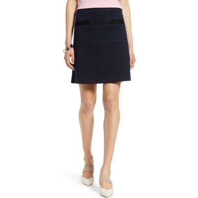 Halogen Jacquard Knit Skirt, Blue
