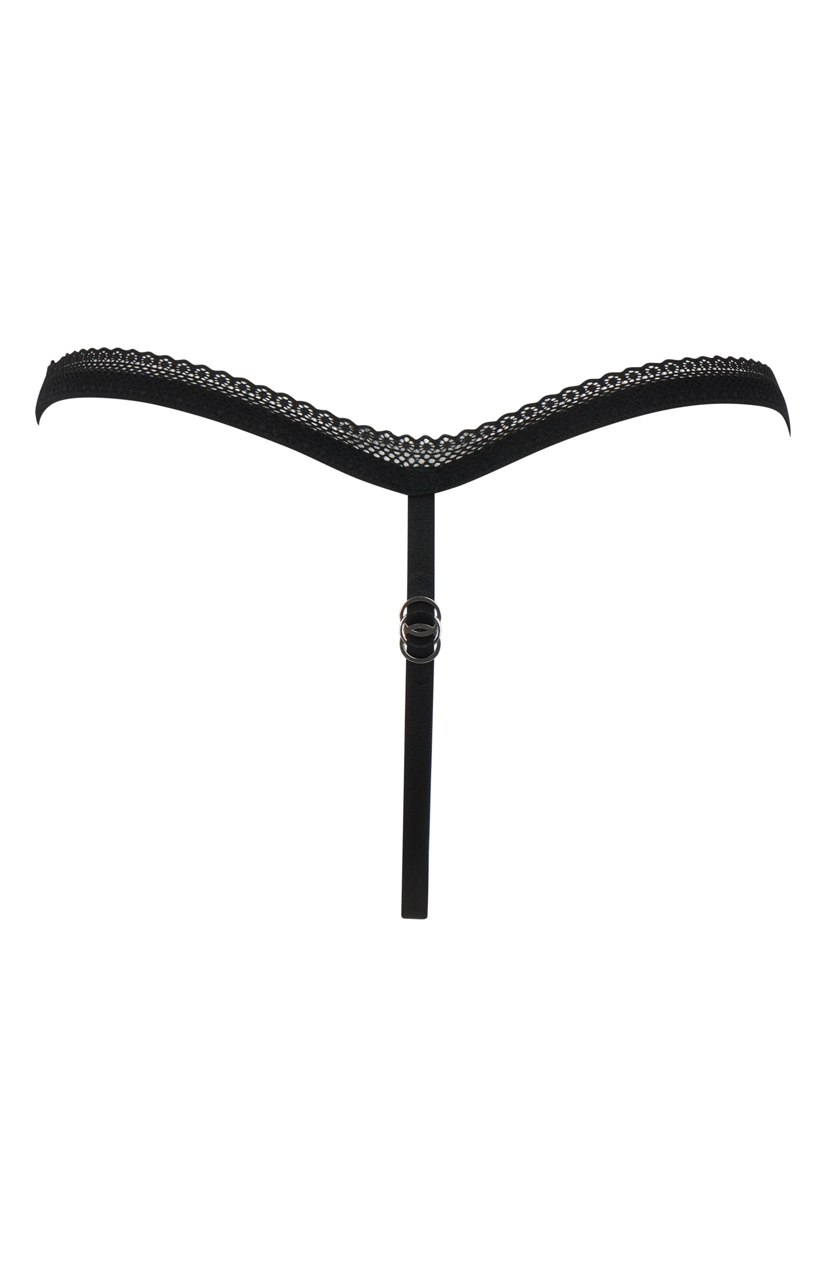 Love, Vera Cutout Lace Trim Mesh GString Nordstrom