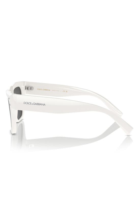 Shop Dolce & Gabbana 52mm Square Sunglasses In White