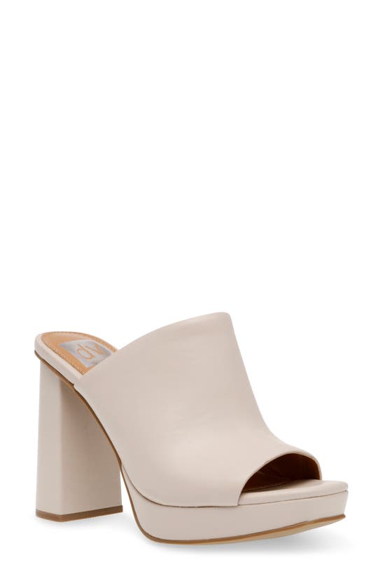 Dolce Vita Perla Flared Heel Mule In Ivory