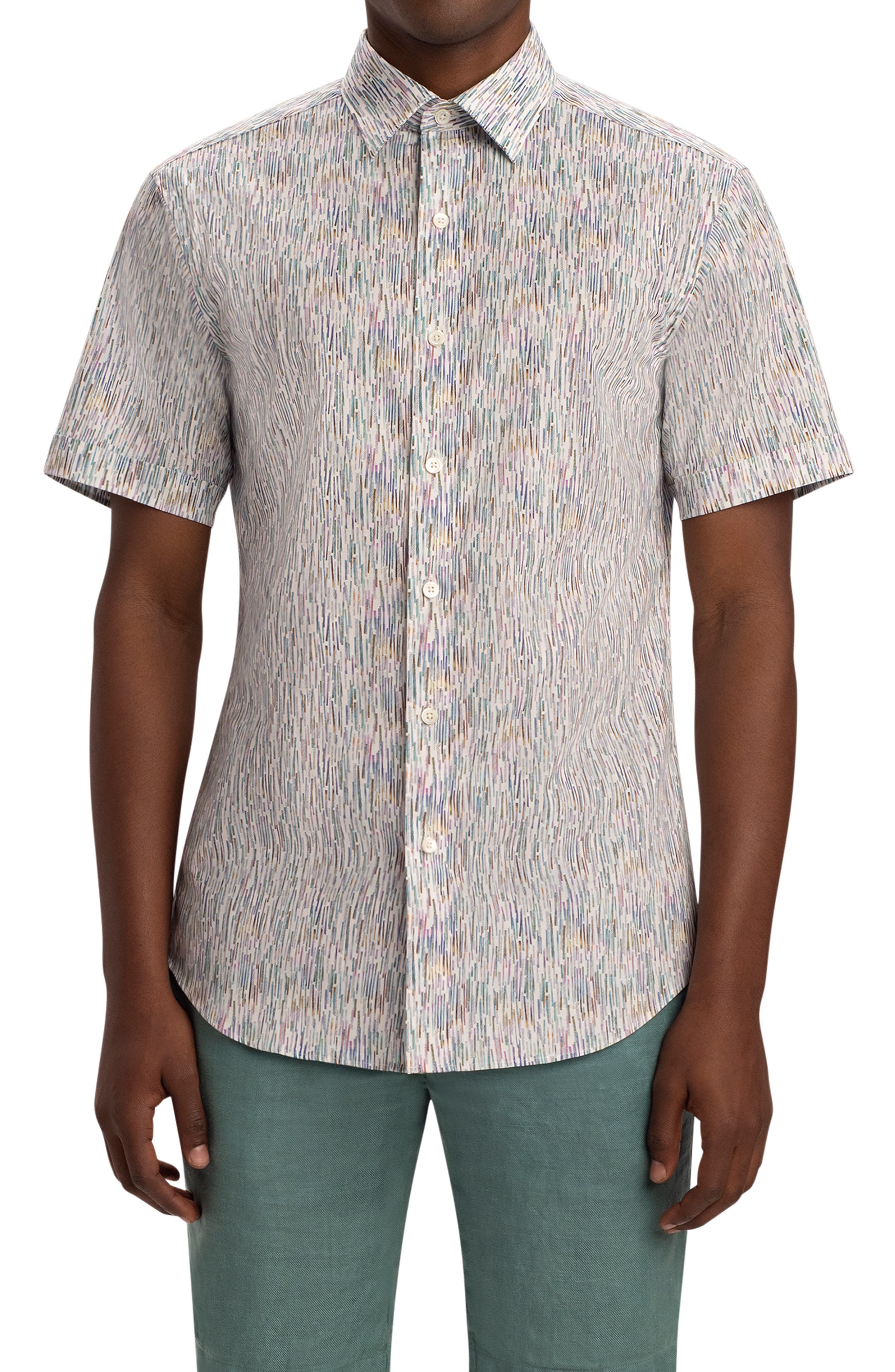 Bugatchi Orson Short Sleeve Stretch 