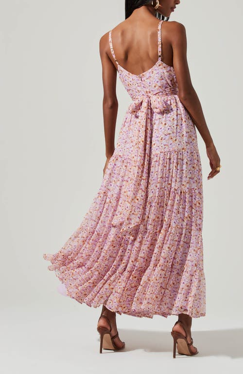 Astr The Label Elsa Floral Maxi Dress In Pink Multi