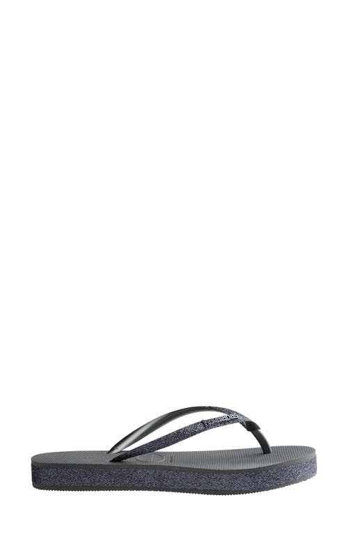 HAVAIANAS HAVAIANAS SLIM SPARKLE FLATFORM FLIP FLOP