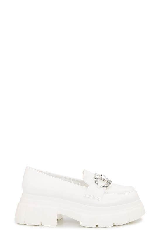 Shop Berness Louise Lug Sole Loafer In White