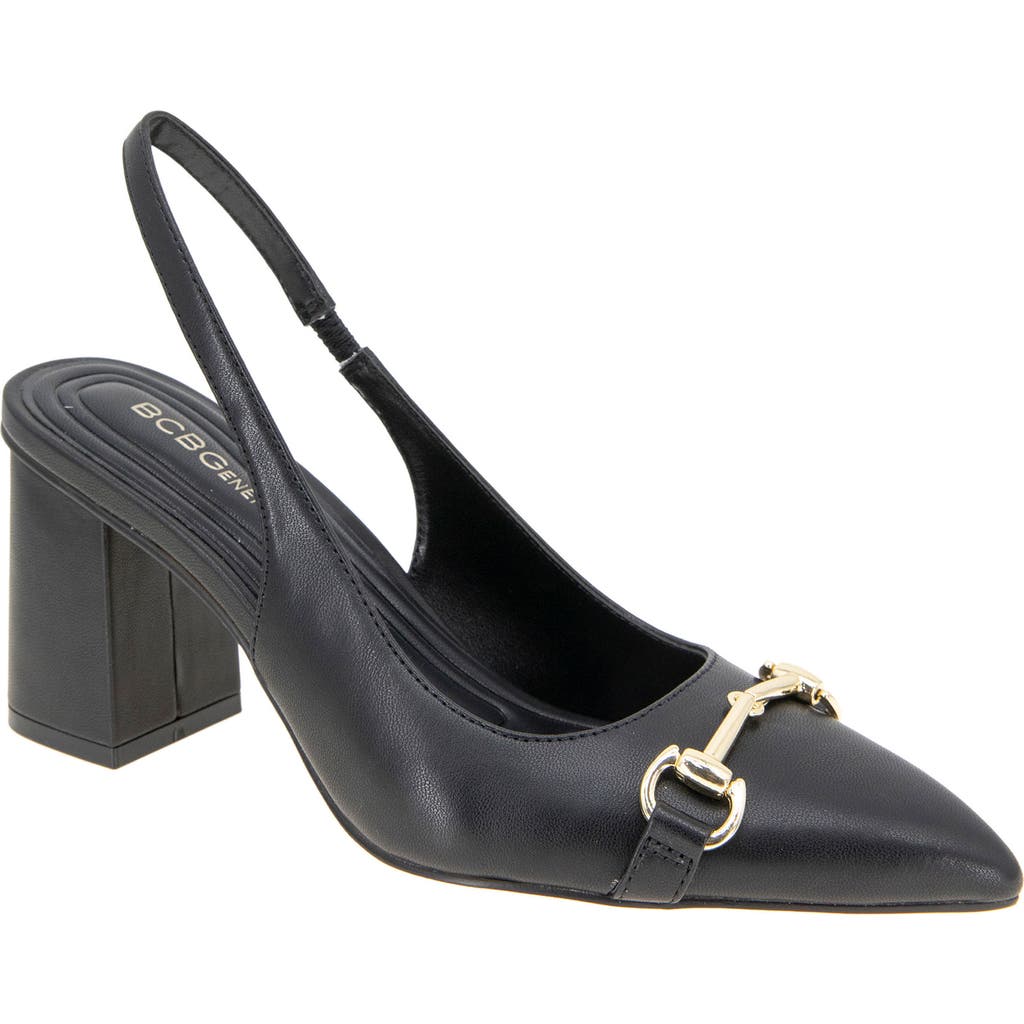 Bcbgeneration Women's Glastin Slingback Block Heel Pumps In Black