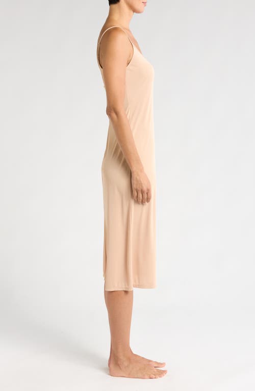 Natori Body Doubles Lace Trim Nightgown In Café