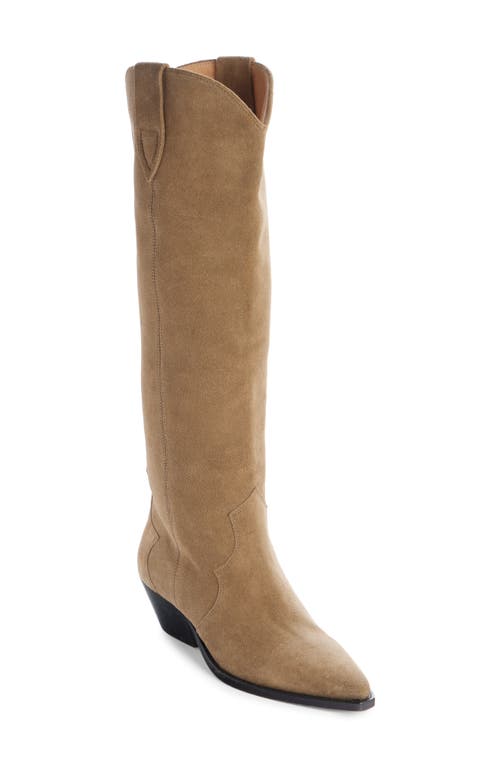 Shop Isabel Marant Denvee Tall Western Boot In Taupe