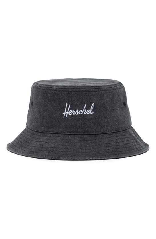Shop Herschel Supply Co Norman Cotton Twill Bucket Hat In Black