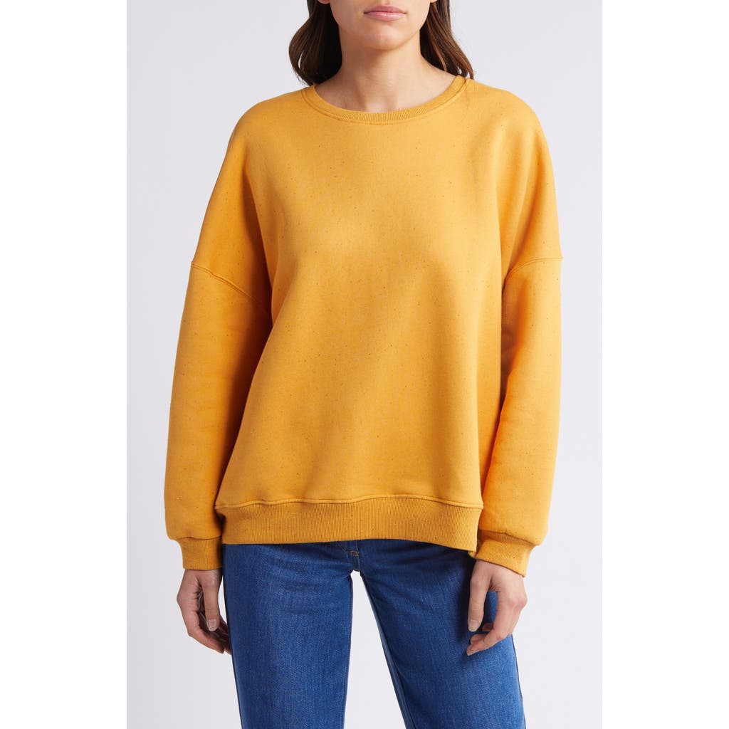 Sessun Sessùn Chebbi Oversize Cotton Blend Sweatshirt In Yellow