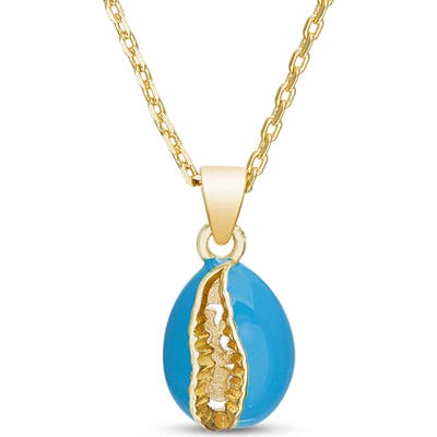 Lesa Michele Enamel Puka Shell Pendant Necklace