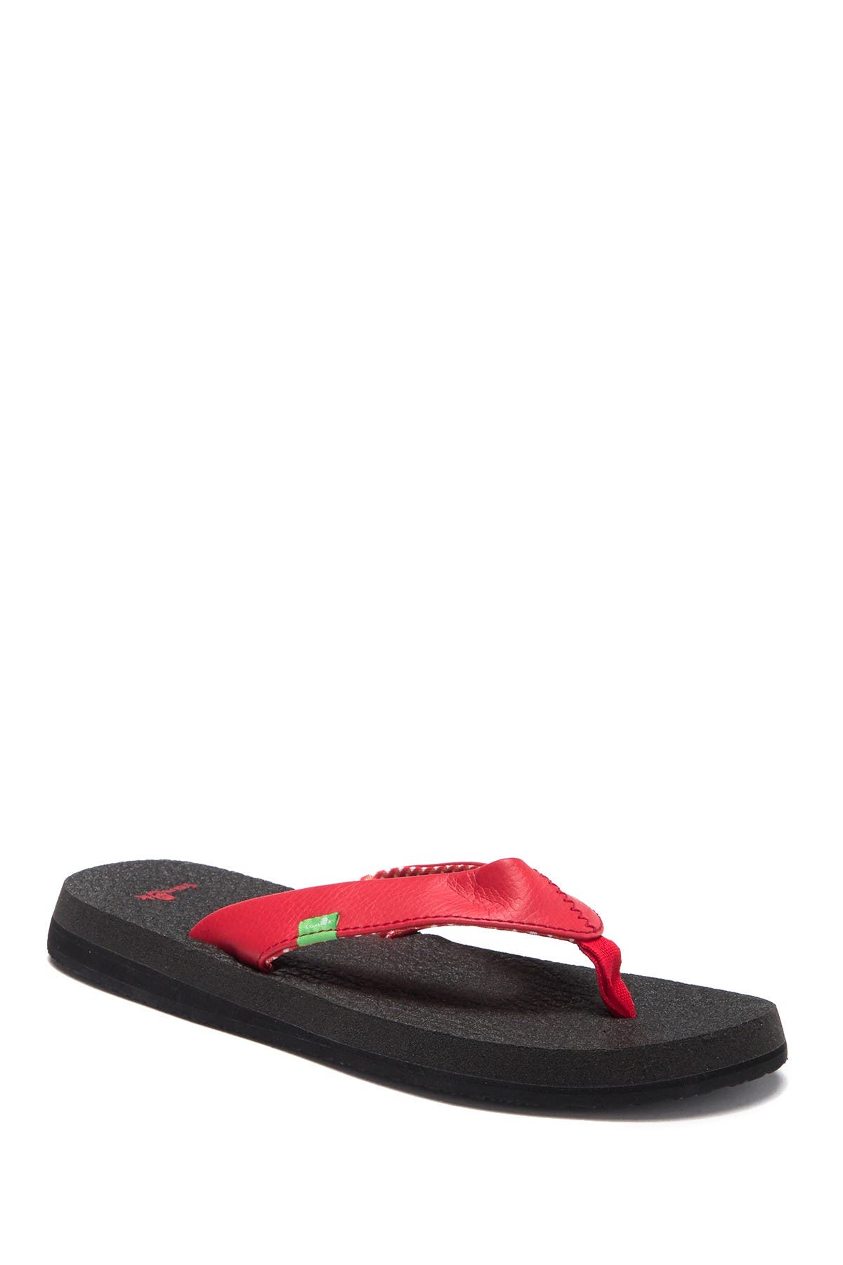 sanuk red flip flops