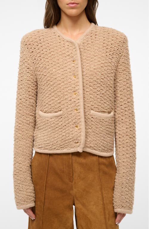 Shop Staud Lisson Sweater Jacket In Camel