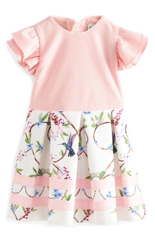 Baker by Ted Kids' Floral Scuba Dress Pink at Nordstrom,