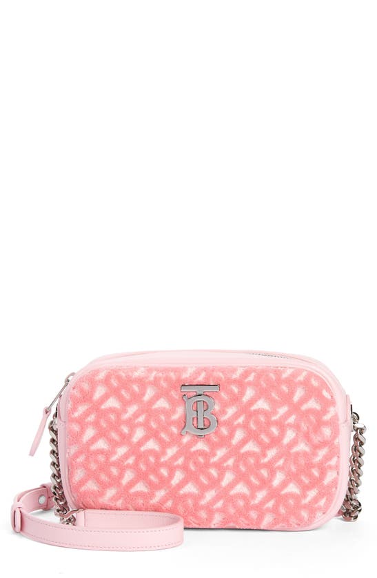 Mini Lola Tb Monogram Toweling Camera Crossbody Bag In Pink