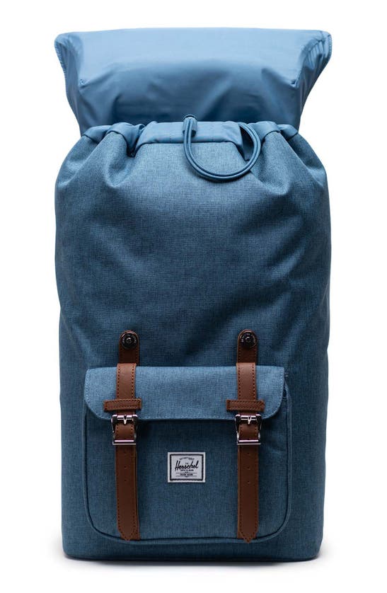 Shop Herschel Supply Co . Little America Backpack In Copen Blue Crosshatch