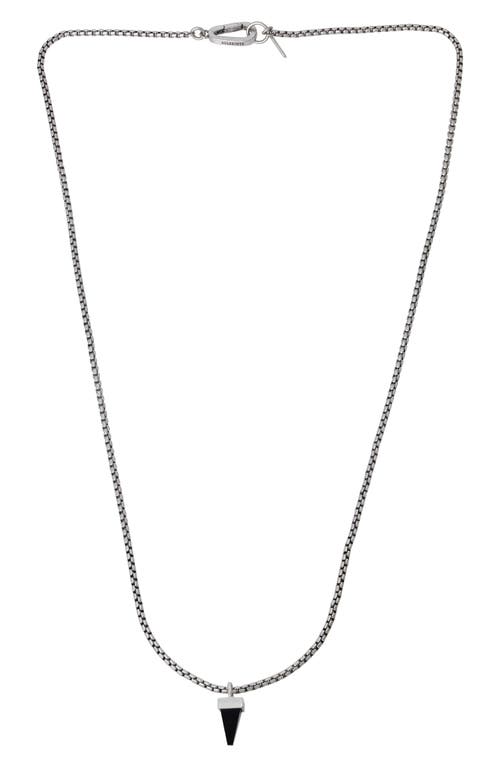 AllSaints Men's Pointed Stone Pendant Necklace in Black at Nordstrom