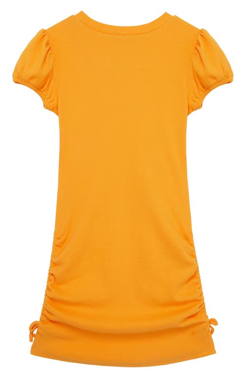 Shop Truce Kids' Cinched T-shirt Dress In Orange