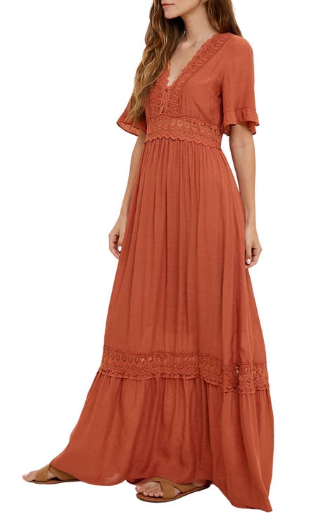 wishlist apparel lace maxi dress