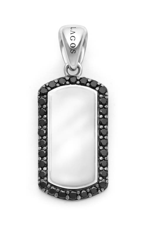 Shop Lagos Anthem Diamond Tag Amulet In Black