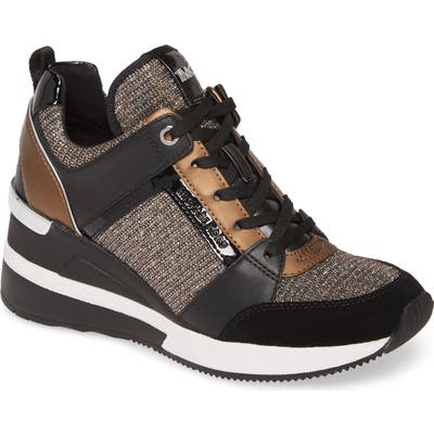 Michael Michael Kors Georgie Wedge Sneaker, Metallic