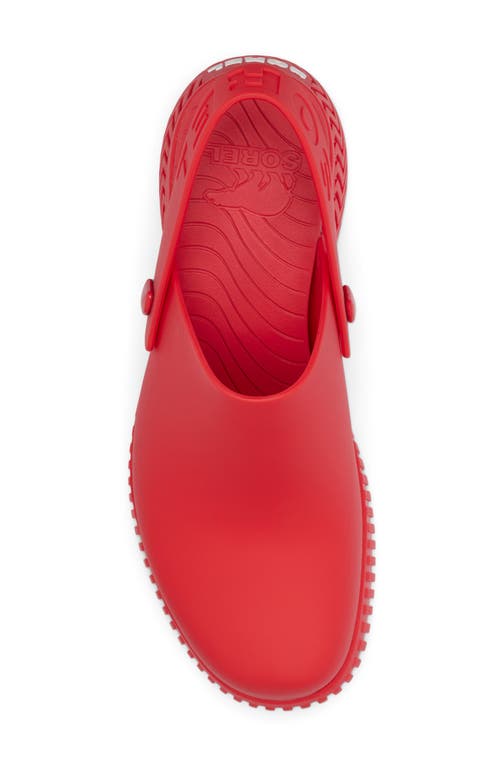 Sorel Ona Streetworks Slingback Platform Clog In Red Glo/sea Salt