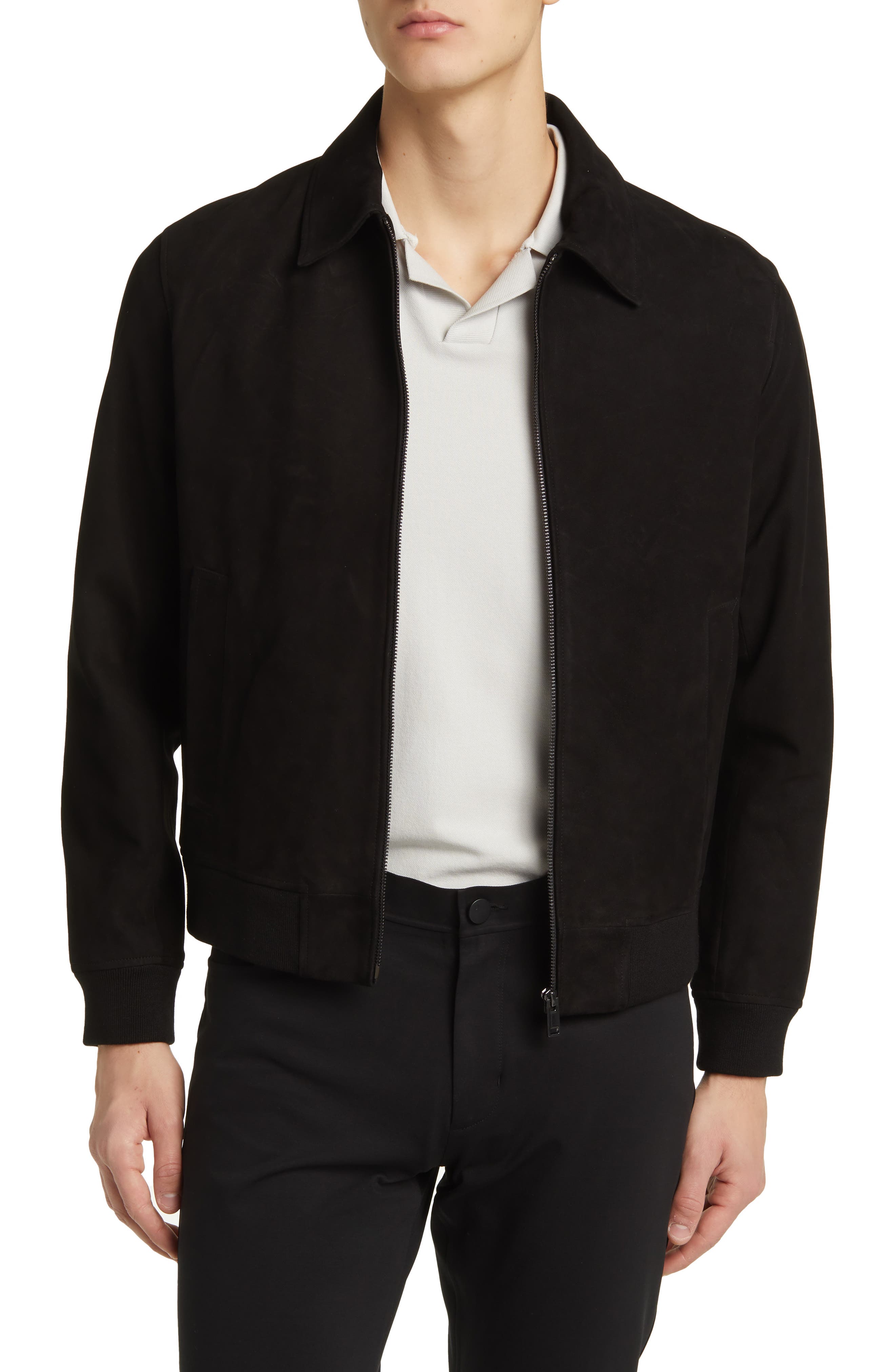 Theory Wyatt Reece Leather Bomber Jacket | Nordstrom