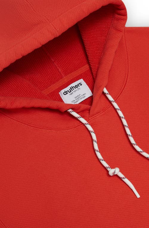 Druthers Nyc Organic Cotton 685 Gsm French Terry Hooded Sweatshirt In Summer Fig