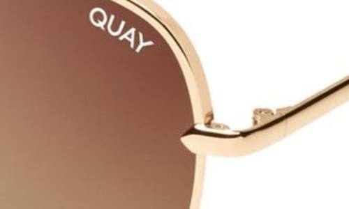 Shop Quay Australia High Key 55mm Aviator Sunglasses In Gold/chocolate Paprika