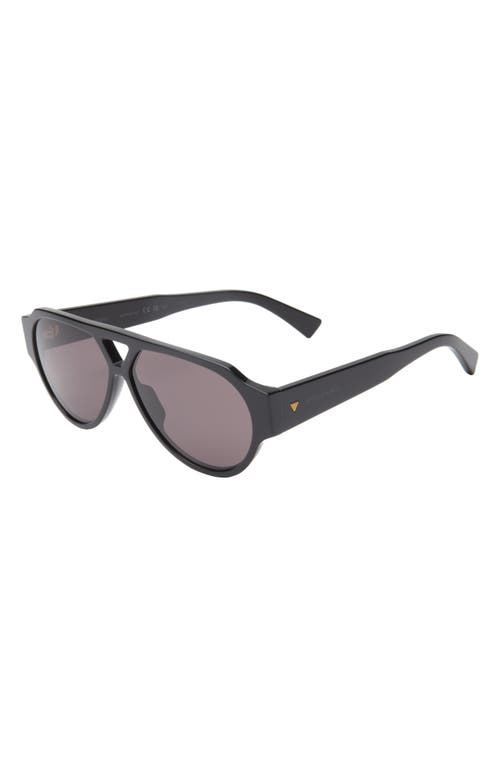 Shop Bottega Veneta 59mm Pilot Sunglasses In Black