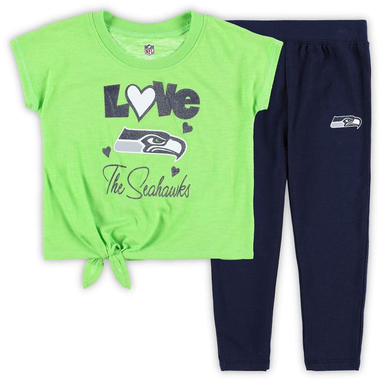 Outerstuff Toddler Neon Green/College Navy Seattle Seahawks