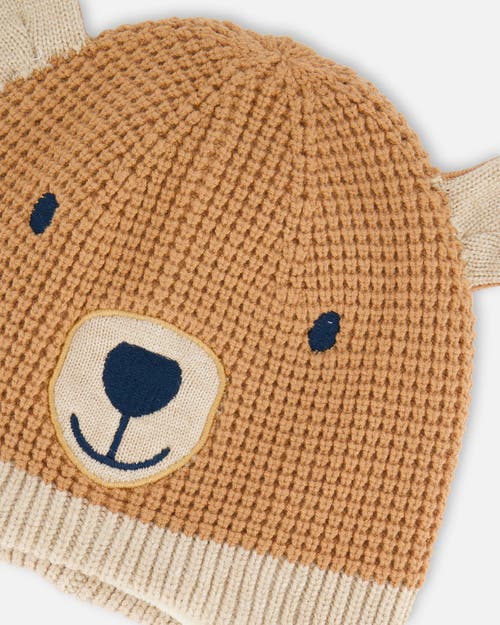 Deux Par Deux Baby Unisex Peruvian Knit Hat Gold Brown In Doe