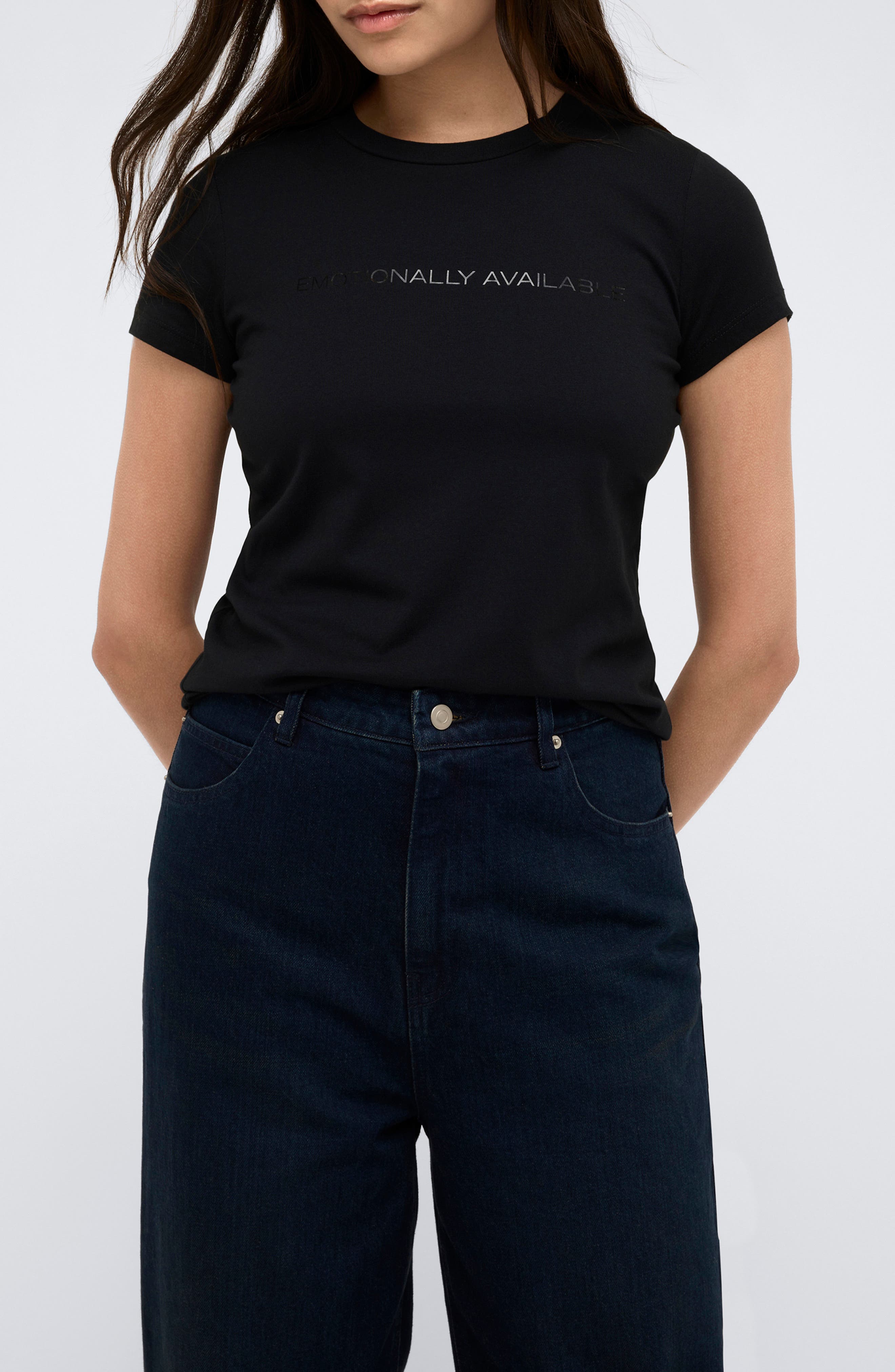 Kenneth Cole Cotton-Modal Graphic T-Shirt in Black 