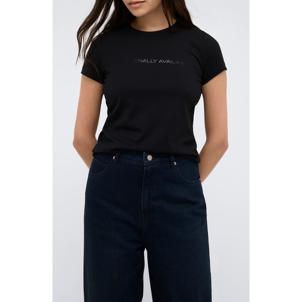 Kenneth Cole Cotton-Modal Graphic T-Shirt in Black