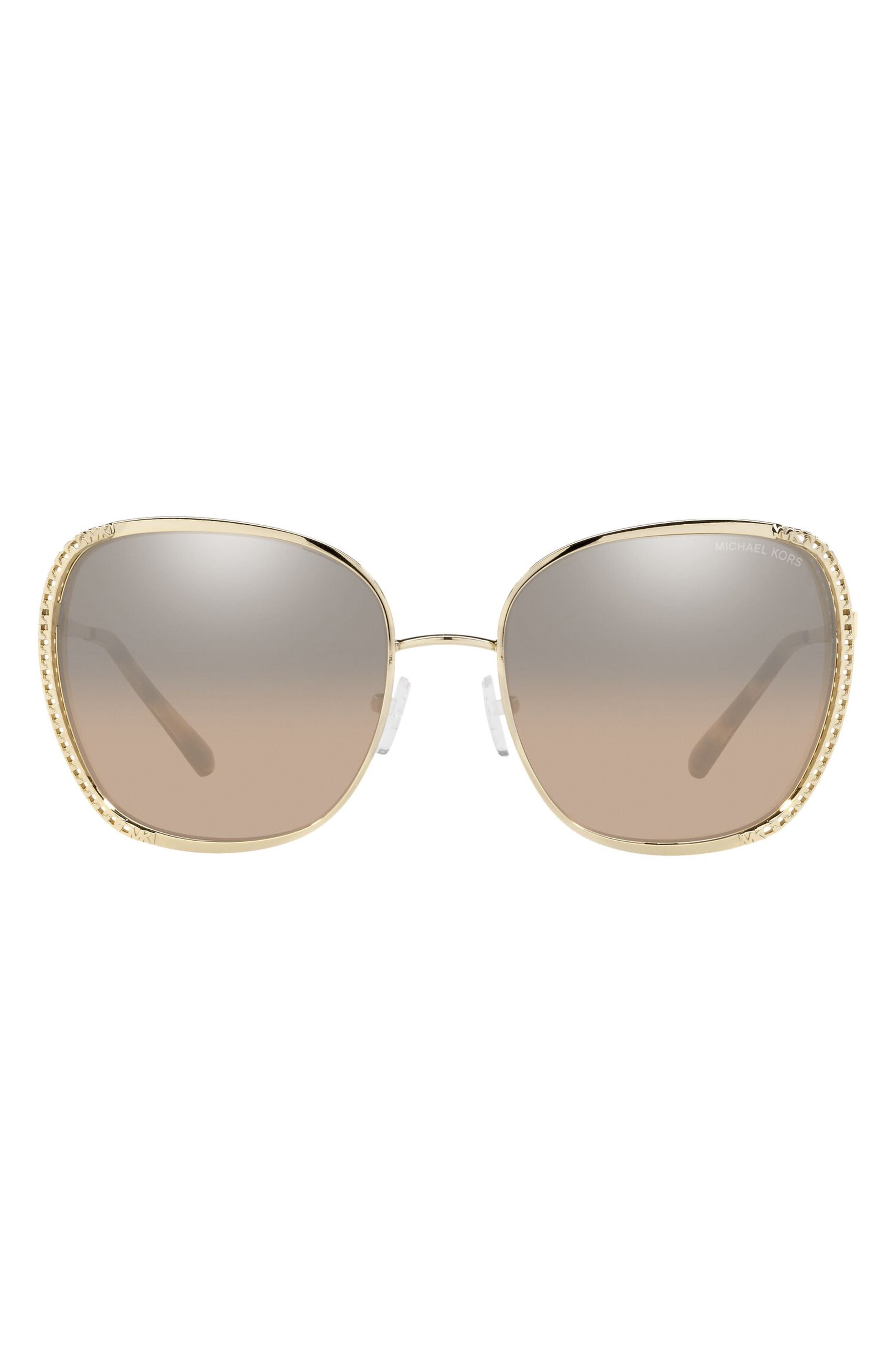 Michael Kors 59mm Round Sunglasses in Light Gold at Nordstrom