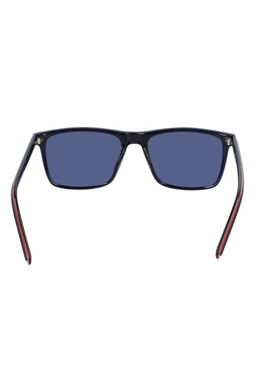 Shop Converse Kids' Chuck 52mm Rectangular Sunglasses In Crystal Obsidian/solid Blue