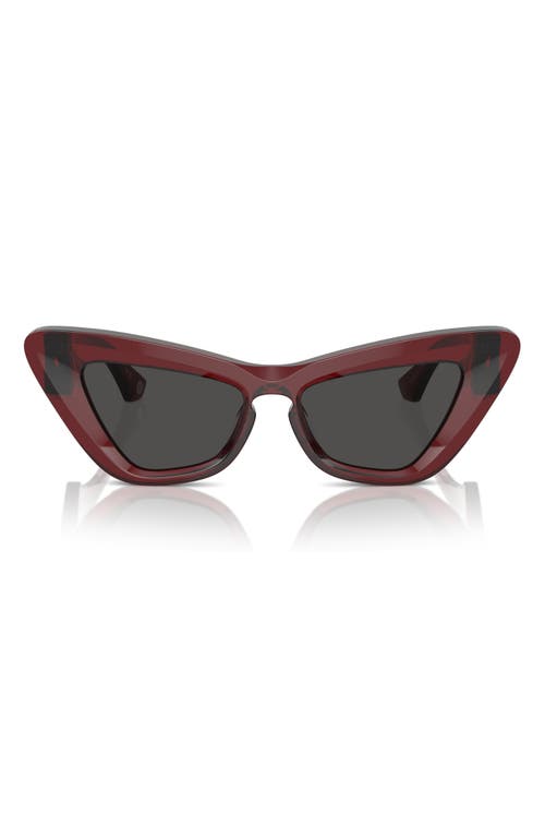 Shop Burberry 51mm Cat Eye Sunglasses In Bordeaux