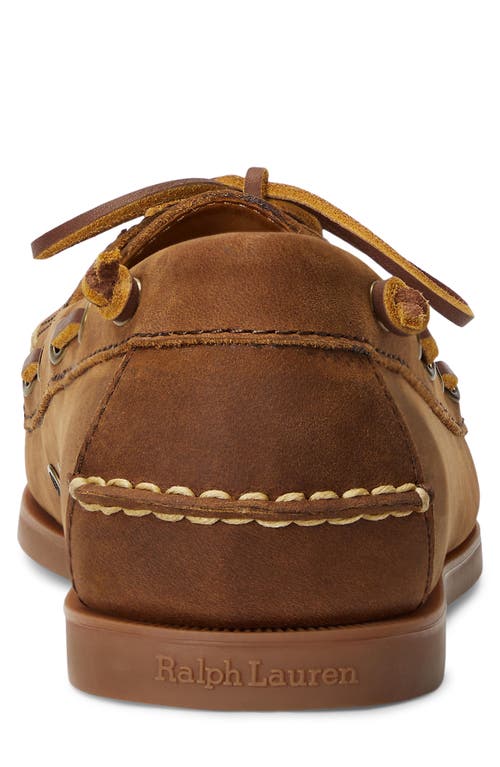 Shop Polo Ralph Lauren Merton Boat Shoe In Deep Saddle