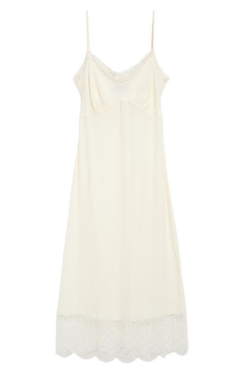 Shop Simone Rocha Lace Trim Slipdress In Ivory