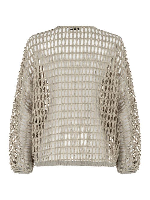 Shop Nocturne Trimmed Mesh Jacket In Dark Beige