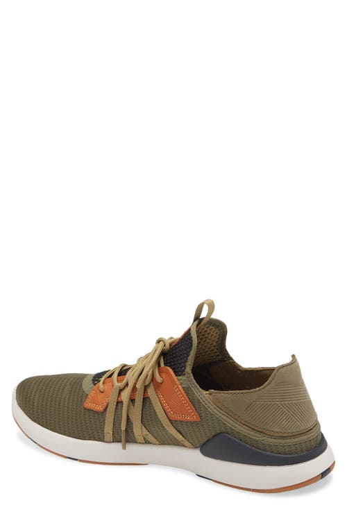 Shop Olukai Mio Li Sneaker In Hunter/lava Rock Fabric