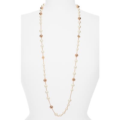 Tory Burch Imitation Pearl Rosary Necklace